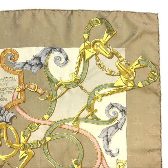 HERMES L'INSTRVCTION DV ROY Carre 90 Silk 100% Scarf Multicolor/HE5533 - Picture 4 of 12
